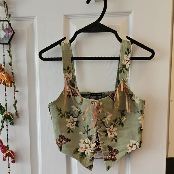 Nature-themed Corset Top - Picture 3 of 11